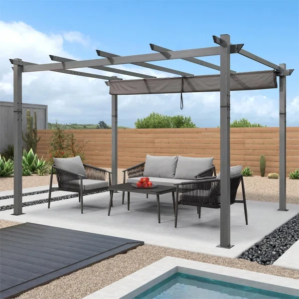 13' x 10'  Aluminum Pergola with Canopy