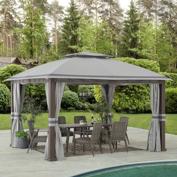 13 Ft. W x 11 Ft. D Steel Patio Gazebo