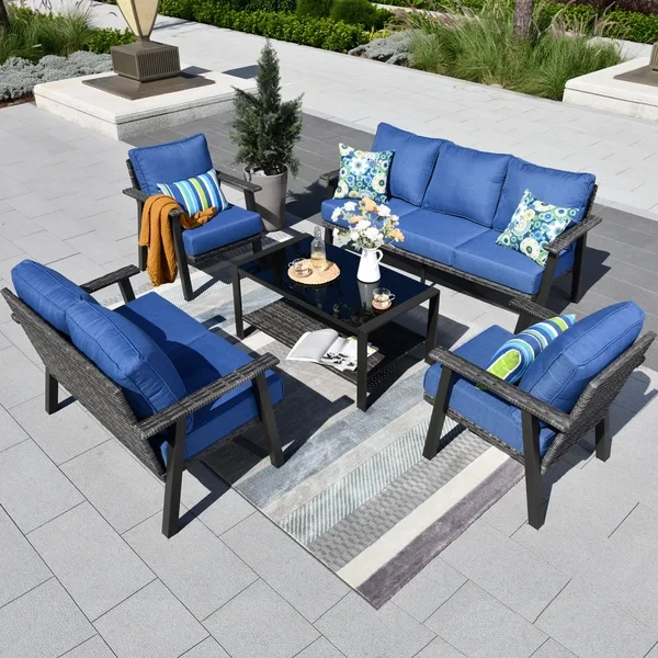 Aisatou 7 - Person Outdoor Seating Group with Cushions