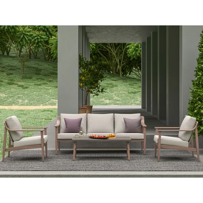 Willich Metal 5 - Person Outdoor Seating Group with Olefin Cushions