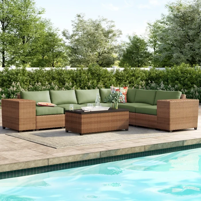 Ambroselli 5 - Person Outdoor Seating Group with Cushions