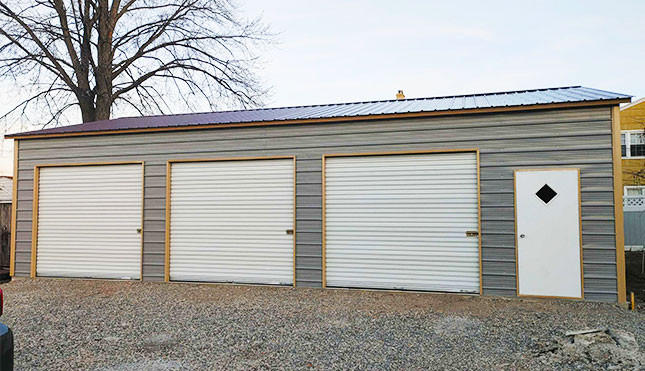 Metal Garage 24'x40' Three Car Garage