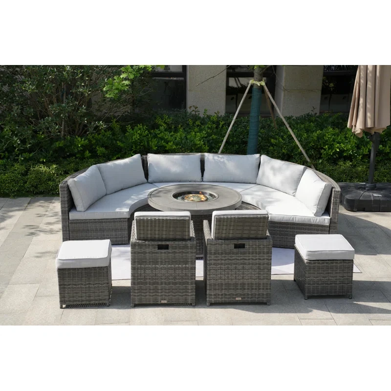 Areefa 10 - Person Outdoor Seating Group with Cushions