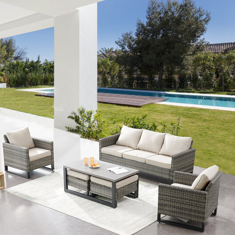 Aniha 6 Piece Sofa Seating Group with Cushions