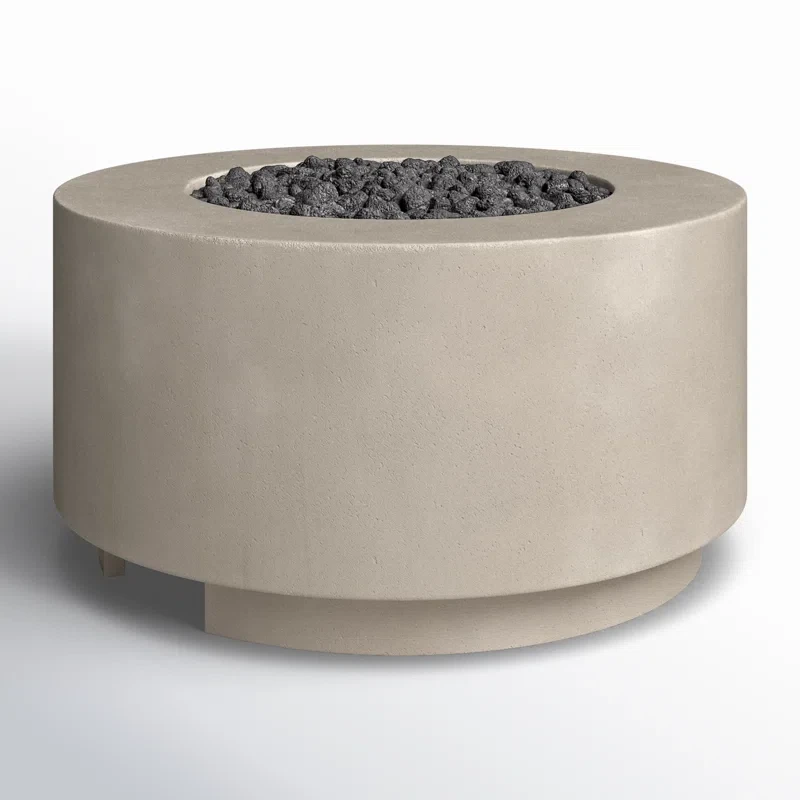 Jolliff 16.5" H x 35.5" W Concrete Outdoor Fire Pit Table