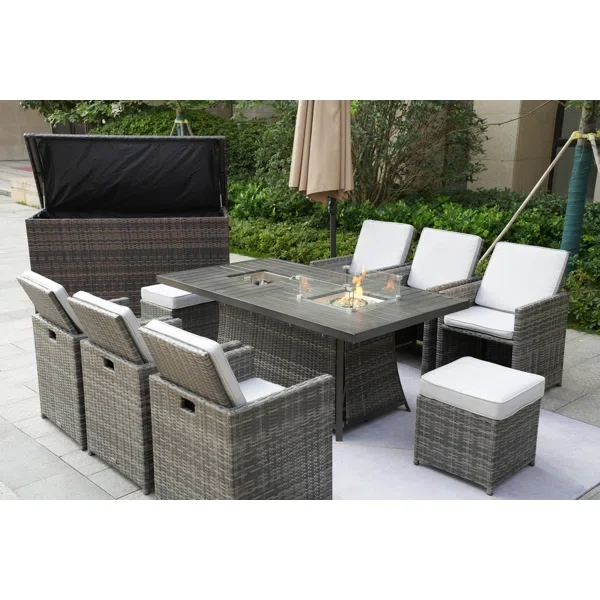 Aliaksey 8 - Person Outdoor Seating Group with Cushions