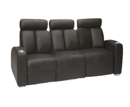 Ambassador Leather Home Theater Seating with Cup Holder Motion Type : Not Motorized