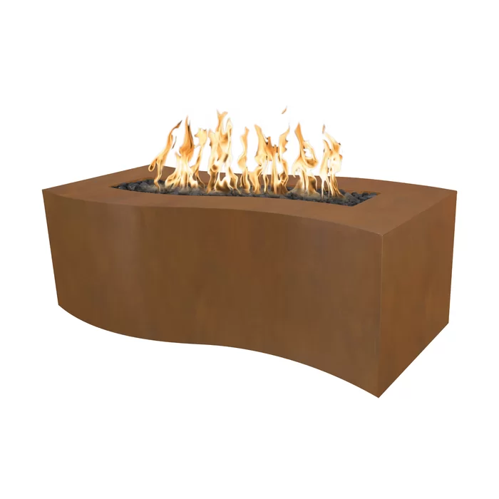 Billow 24" H Concrete Outdoor Fire Pit Table  24" H x 72" W x 24" D