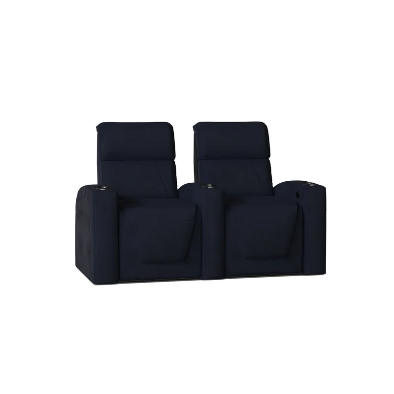 Zone HR Series Upholstered Power Reclining Home Theater Seating with Cup Holder