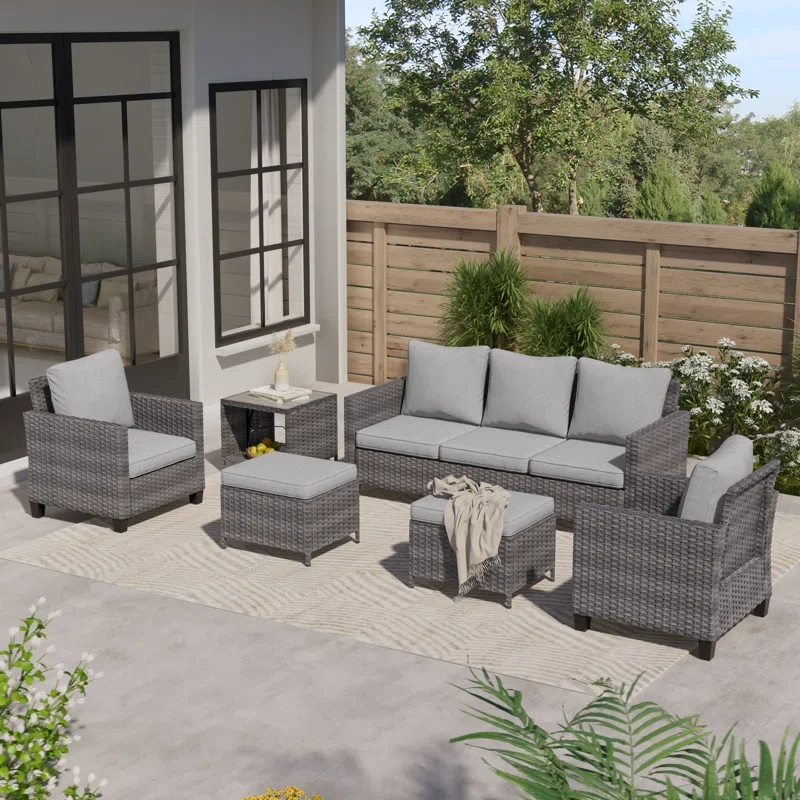 Beatha 7 - Person Outdoor Seating Group with Cushions