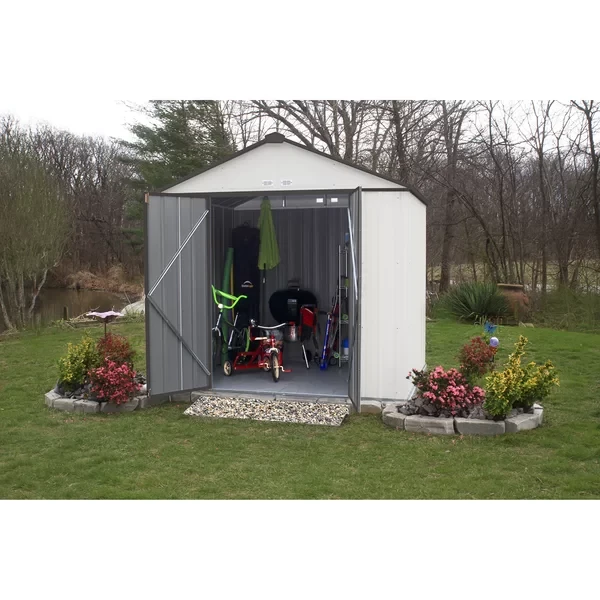 EZEE 8 ft. W x 7 ft. D Metal Storage Shed