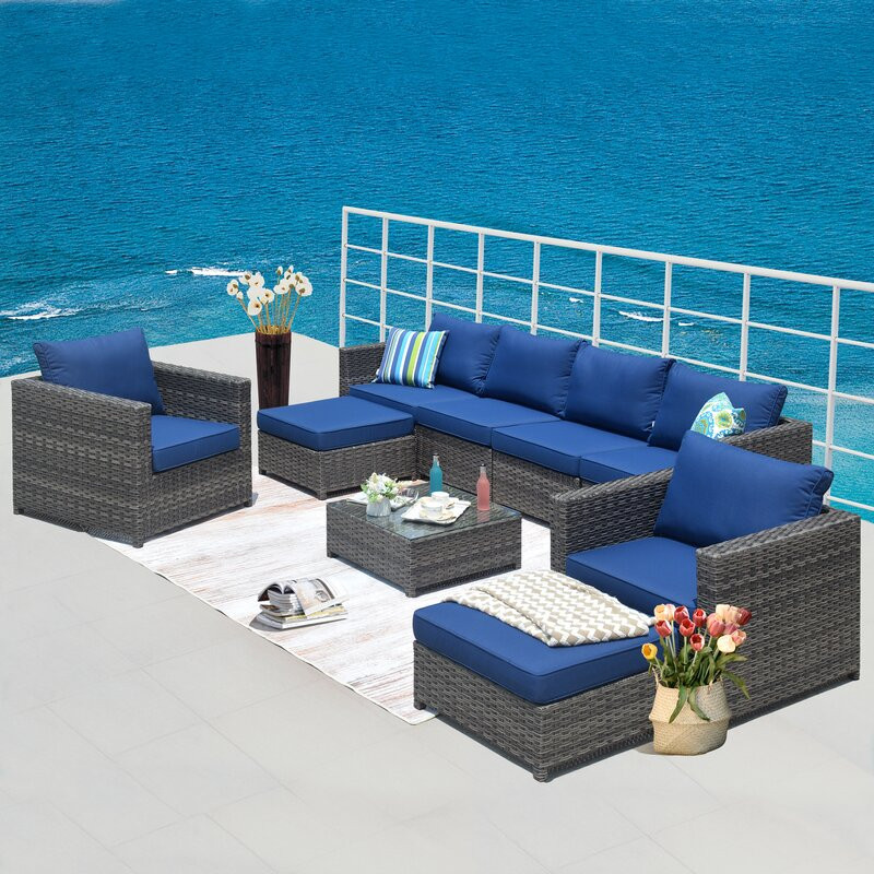 8 - Person Outdoor Seating Group with Cushions