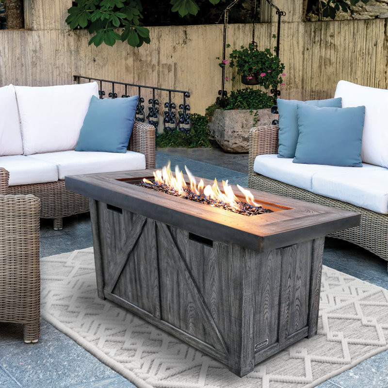 Sunbeam Grange Resin Propane Fire Pit Table