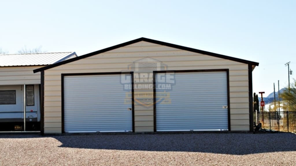 Metal Garage 26'x31' Vertical Double Garage