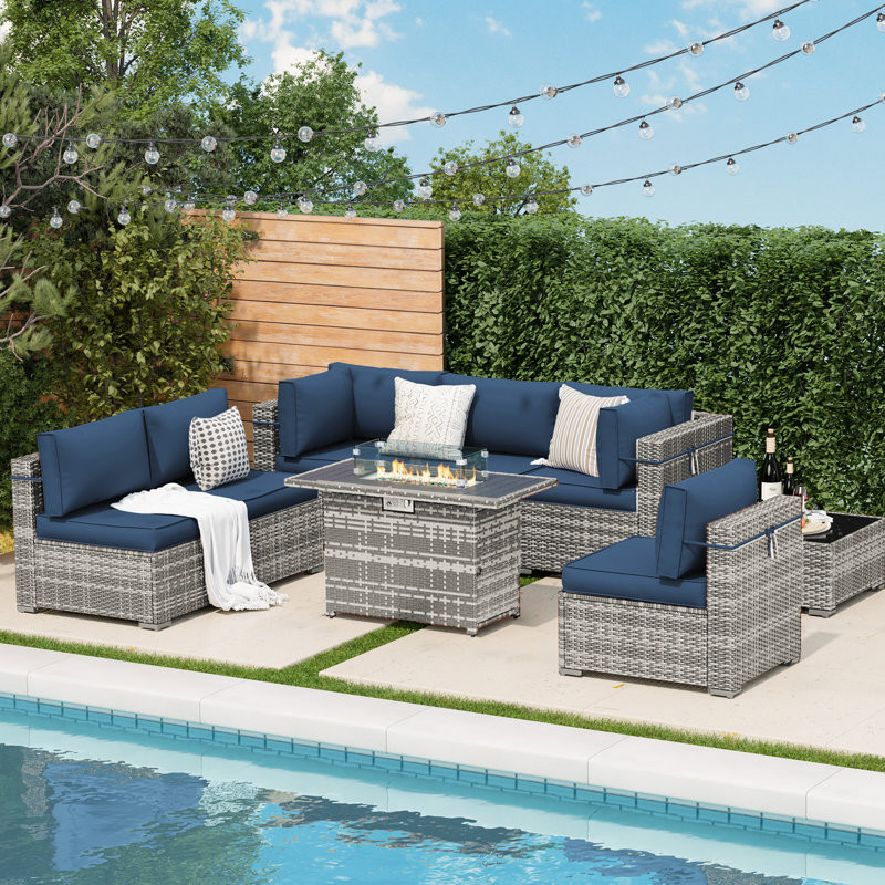 Cawanna 6 - Person Outdoor Seating Group with Cushions