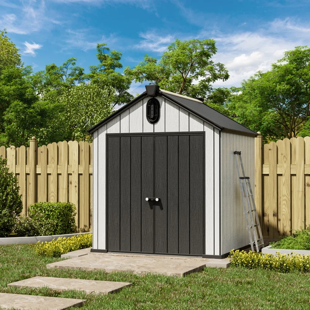 6 ft. W x 6 ft. D Polyethylene Plastic Storage Shed