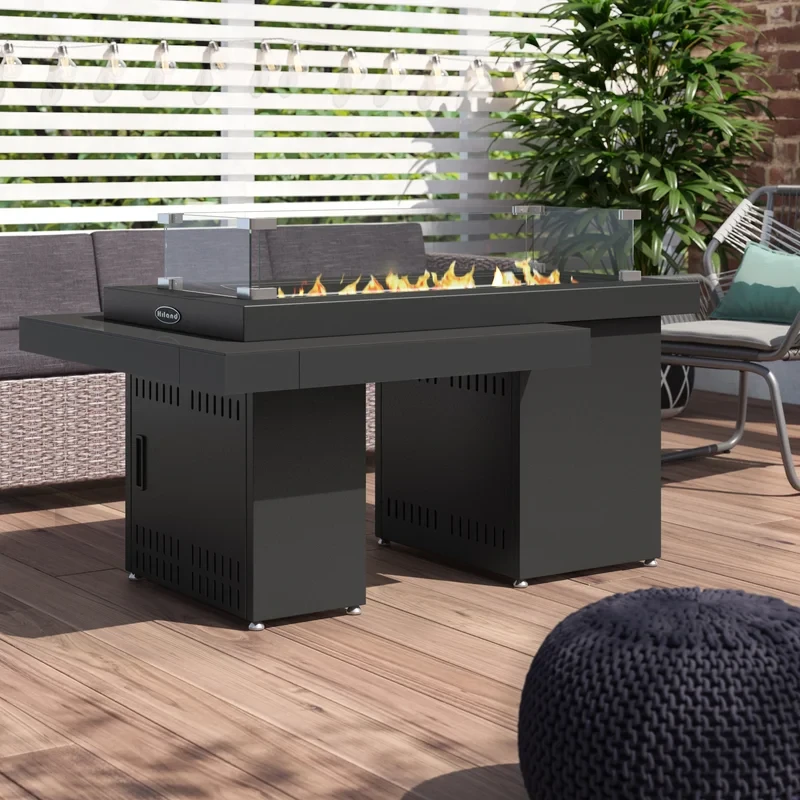 Tamaroa Two Tiered Steel Propane Fire Pit