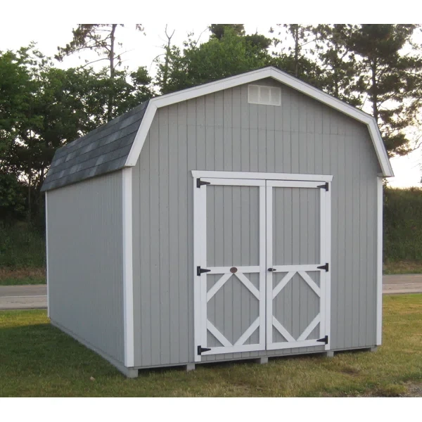 10' W x 20' L Classic Gambrel Outdoor Wood Storage Barn with 6 ft. Sidewalls