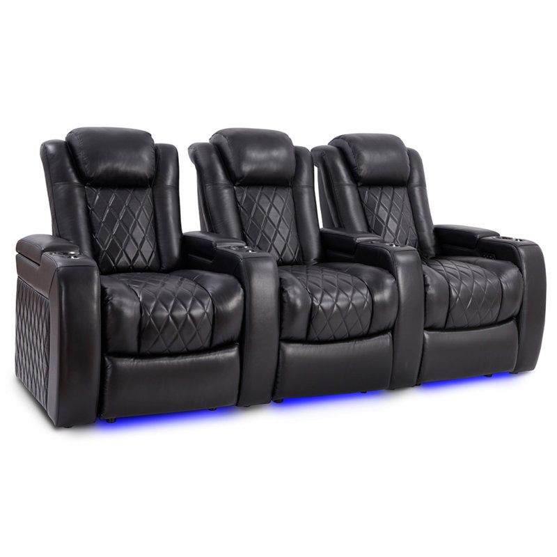 Leather Home Theater Seating with Cup Holder