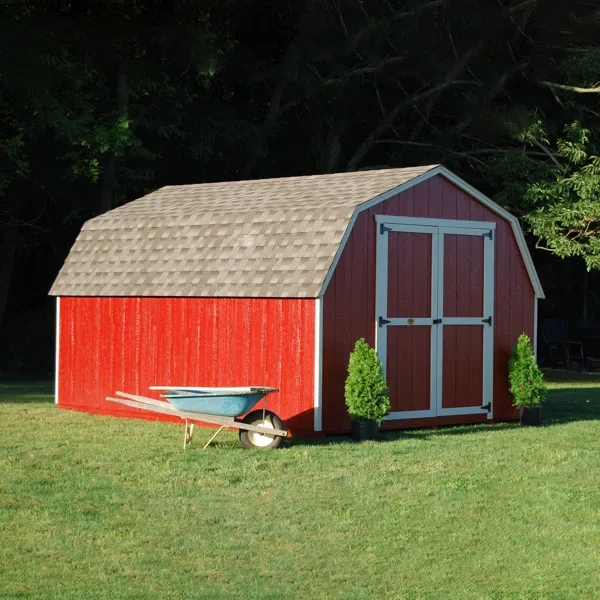 8' W x 8' D Value Gambrel Barn Wood Storage Shed with 4 ft. Sidewalls and Floor