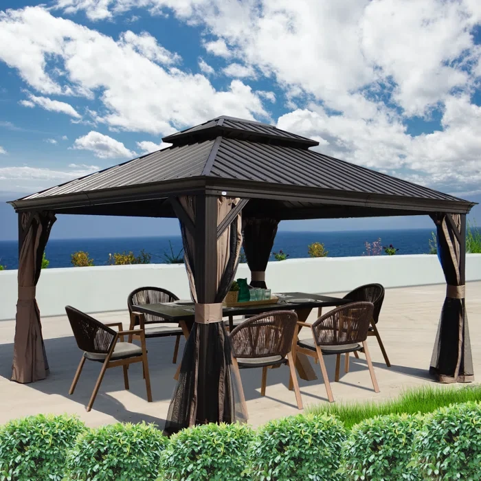 Alexander 14 Ft. W x 12 Ft. D Aluminum Patio Gazebo