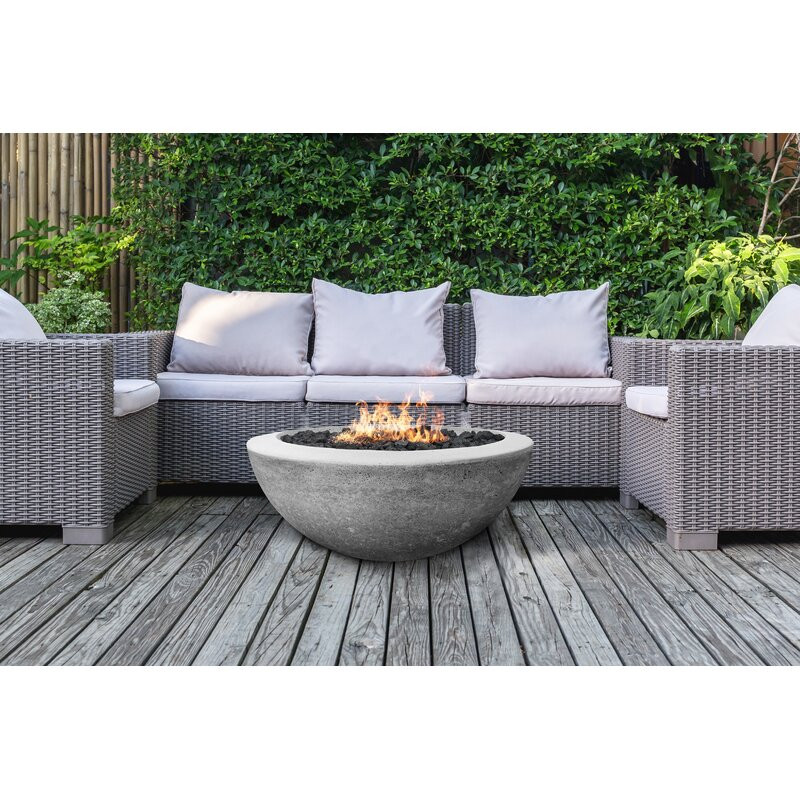 Watford Concrete Outdoor Fire Pit 18" H x 30" W x 30" D