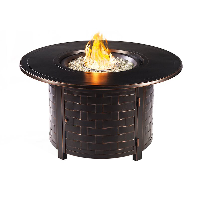 Avers Aluminum Propane Fire Pit Table