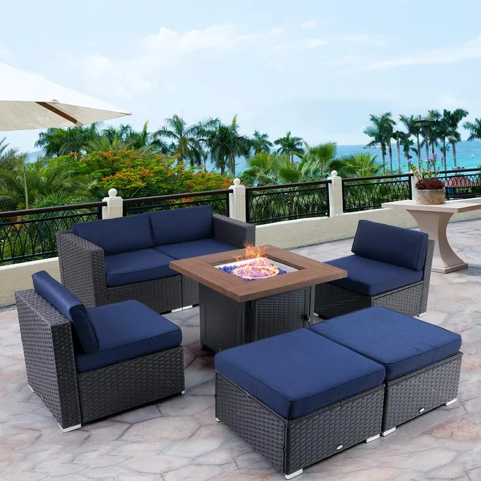 Alyah 6 - Person Outdoor Seating Group with Cushions