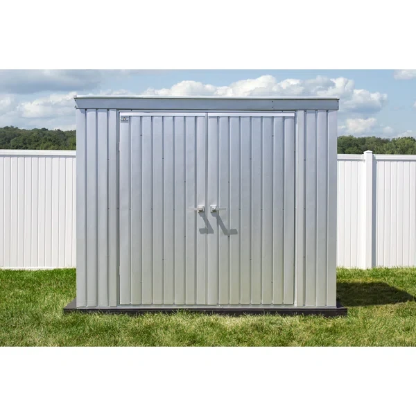 8 ft. W x 4 ft. D Metal Portable Storage Shed