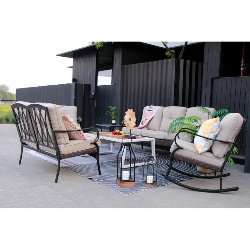 Amairany 7 - Person Outdoor Seating Group with Cushions