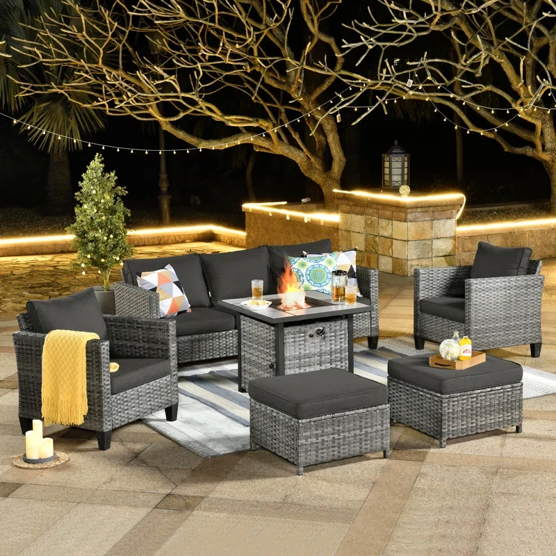 Allcot 5 - Person Outdoor Seating Group with Cushions