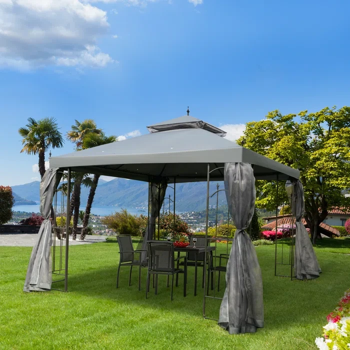 Steel Patio Gazebo 10 Ft. W x 10 Ft. D