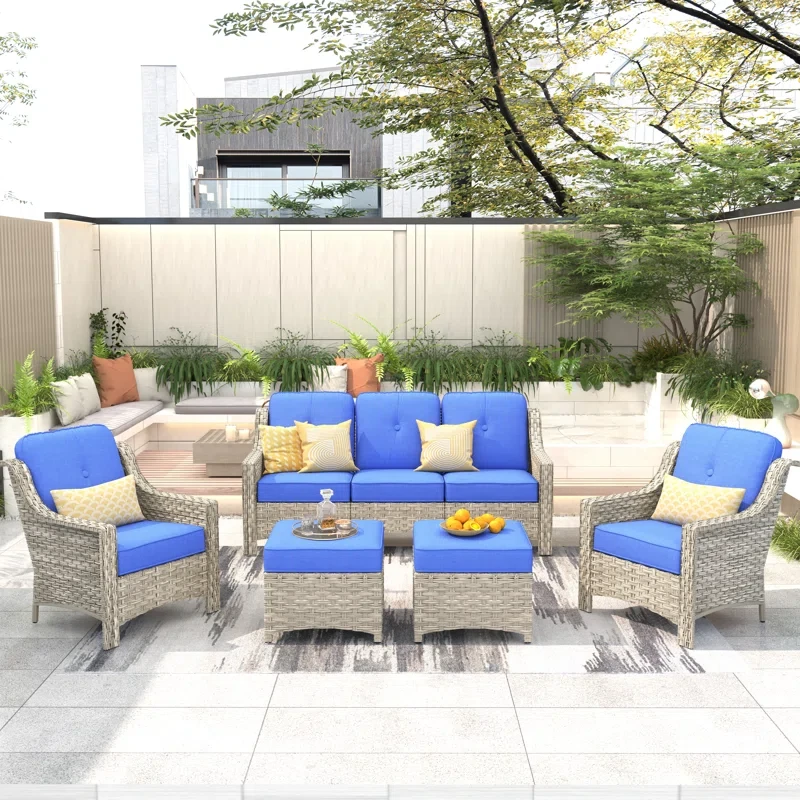 Witar 5 - Person Outdoor Seating Group with Cushions