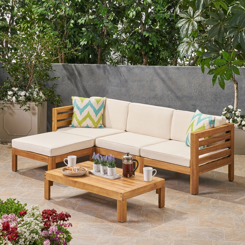 Gislaine 4 - Person Outdoor Seating Group with Cushions