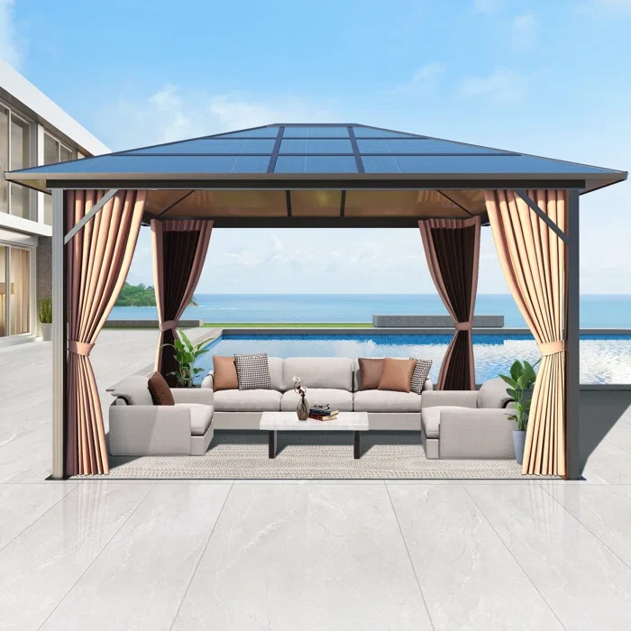 12 Ft. W x 10 Ft. D Aluminum Patio Gazebo