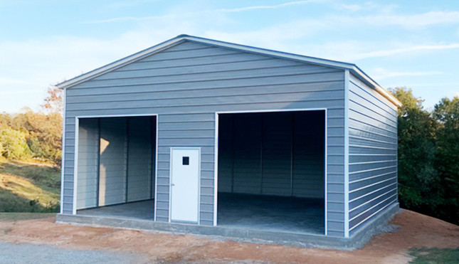 Metal Garages 30'X30' Vertical Roof Garage