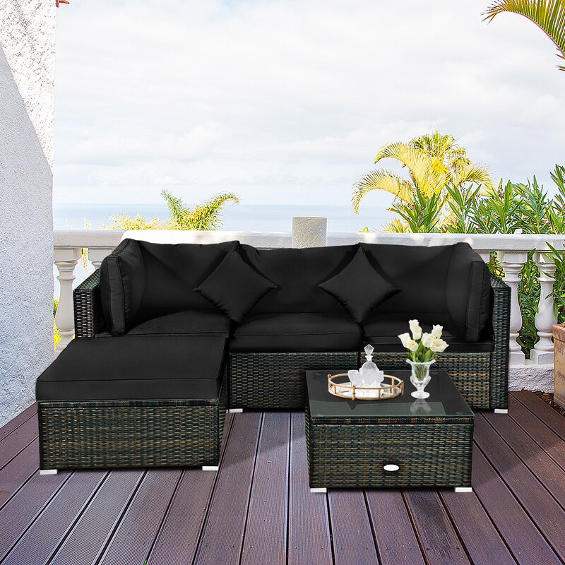 Eckfried 4 - Person Outdoor Seating Group with Cushions