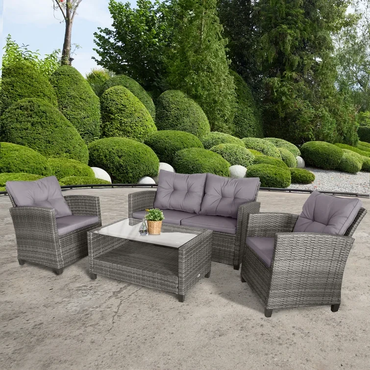 4 - Person Outdoor Seating Group with Cushions