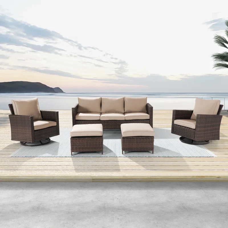 Harloe 5 - Person Outdoor Seating Group with Cushions