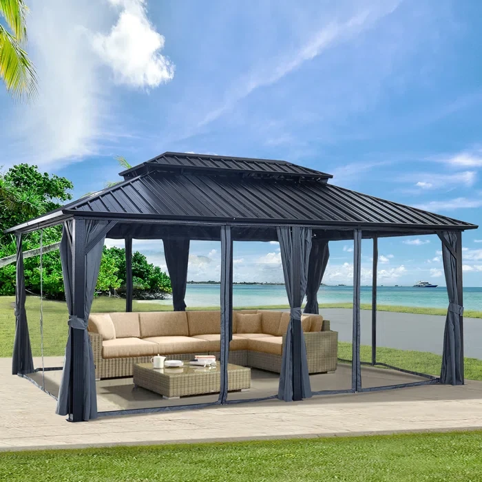 Shwalb 17 Ft. W x 11 Ft. D Grill Gazebo