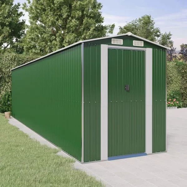 6 ft. 5 in. W x 25 ft. 5 in. D Galvanized Steel Storage Shed