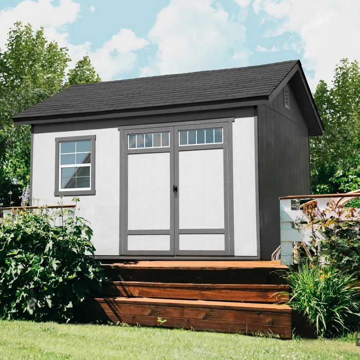 Beachwood 8 ft. W x 12 ft. D Wood Storage Shed With Floor