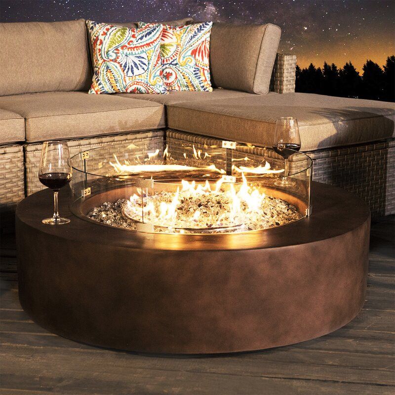 Langport Concrete Propane Fire Pit Table