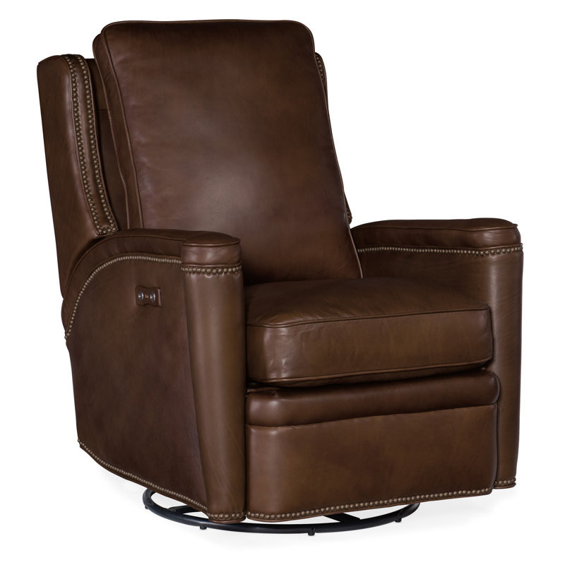 Assan Leather Power Reclining Home Theater Seat