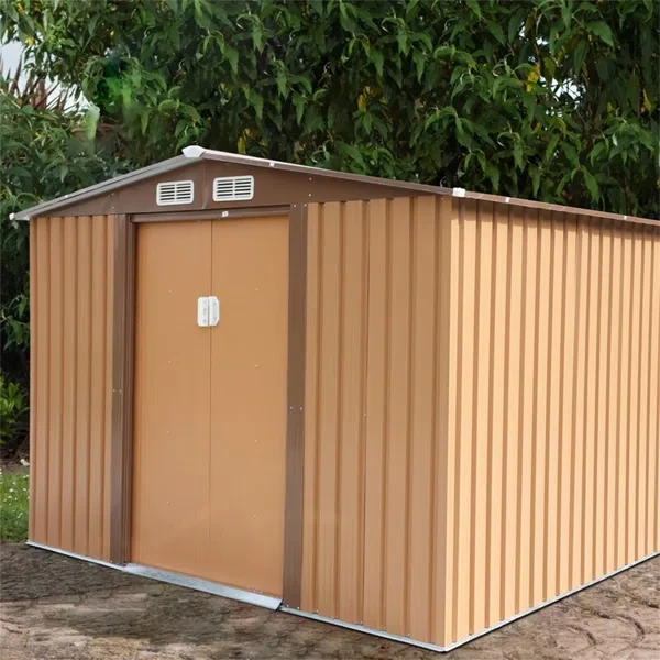 9 ft. W x 6 ft. D Galvanized Steel Storage Shed