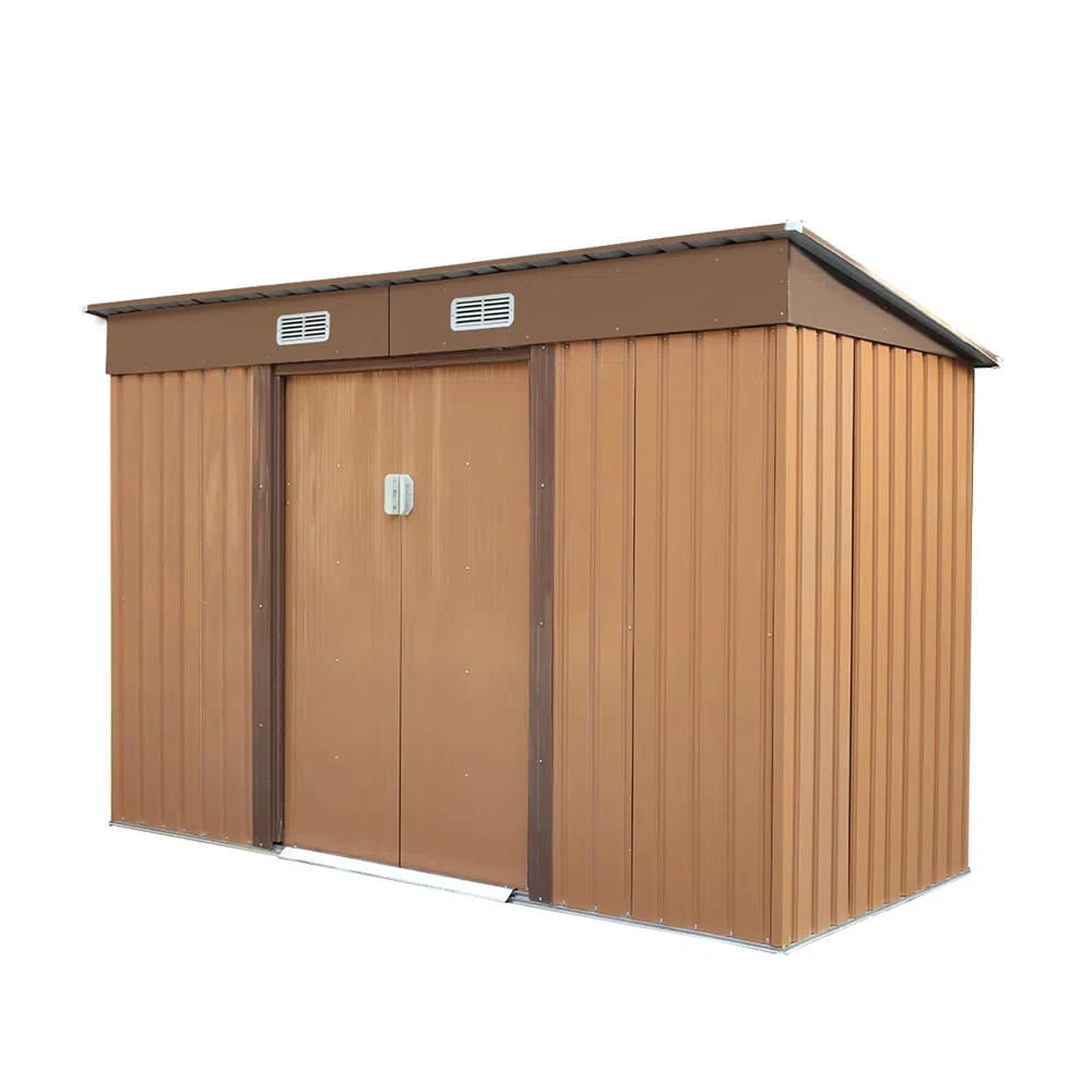 9 ft. W x 4 ft. D Steel Horizontal Storage Shed