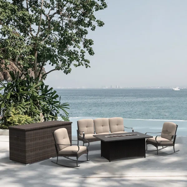 Amairany 5 - Person Outdoor Seating Group with Cushions