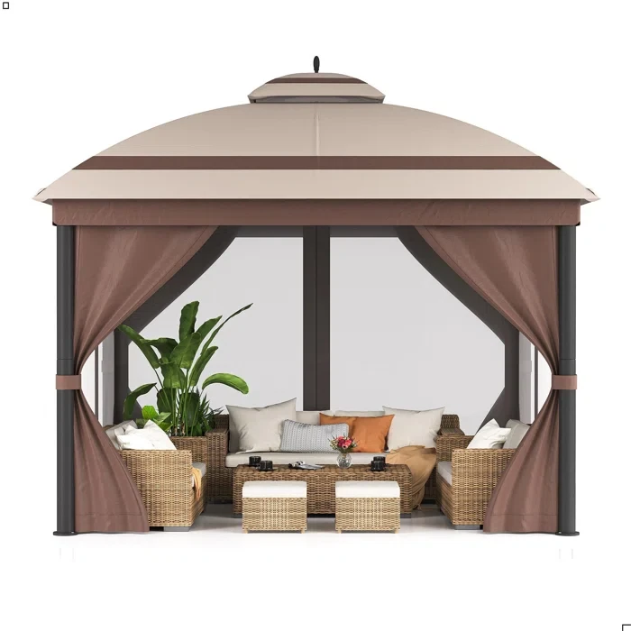 Outdoor Metal Patio Gazebo 12 ft. x 10 ft.