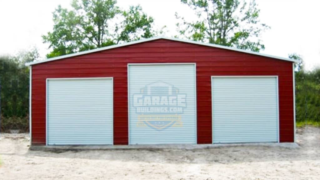 Metal Garage 30'x41' Triple Door Workshop