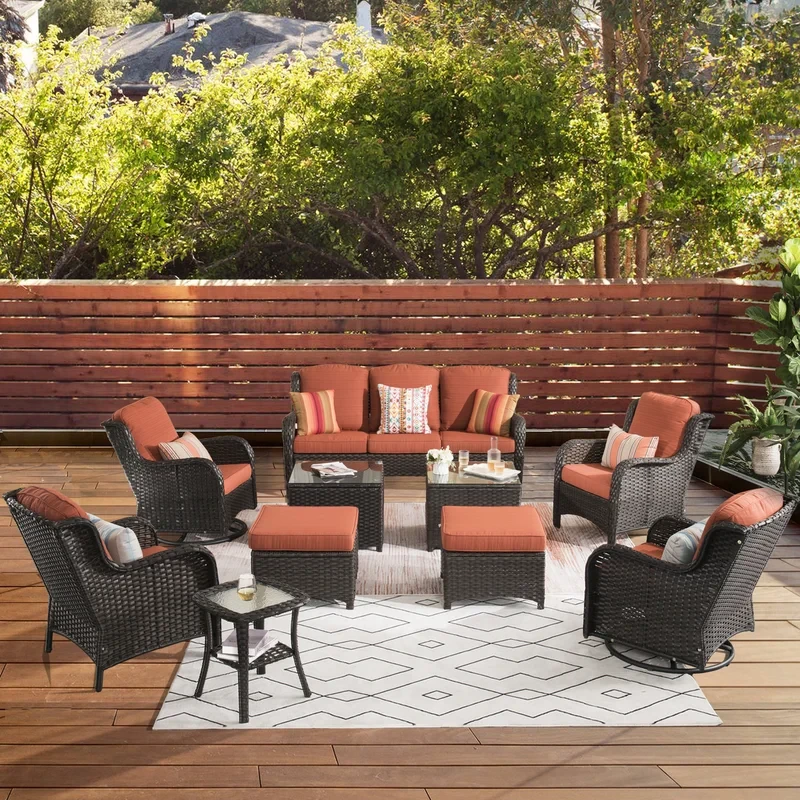 Cracraft 7 - Person Outdoor Seating Group with Cushions